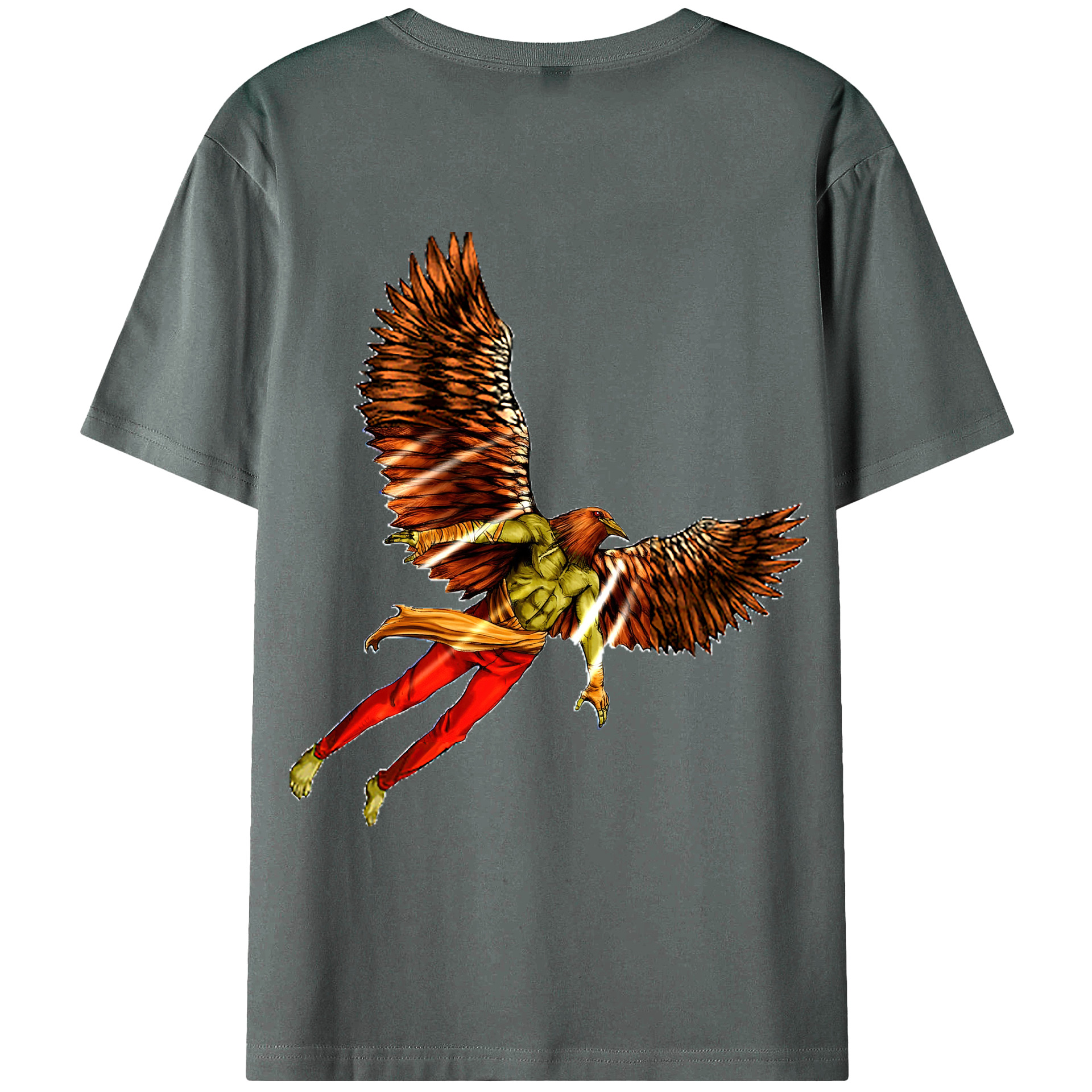 （画像用） 遊☆戯☆王 Yu-Gi-Oh! 綿100％ メンズ半袖Tシャツ（バックプリント） 通気性